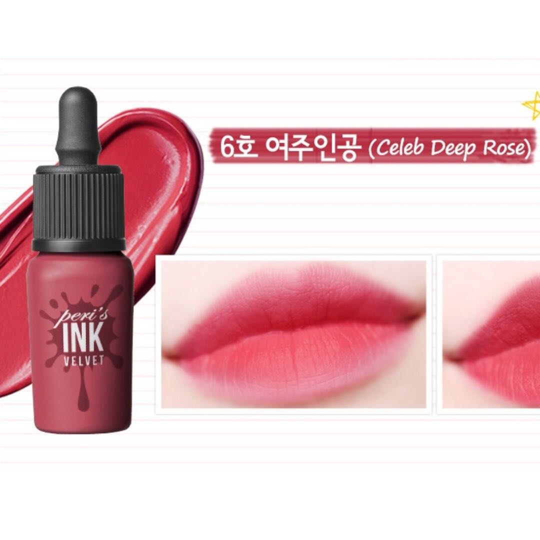 Peripera Peri S Ink Velvet In No 6 Celeb Deep Rose Health Beauty Makeup On Carousell