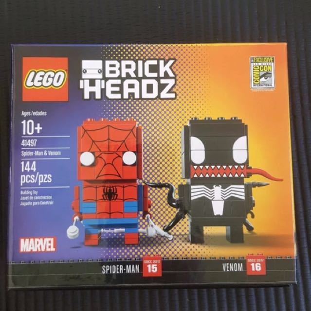 SDCC 2017 Lego BrickHeadz Spider-Man And Venom (Limited), Hobbies \u0026 Toys,  Toys \u0026 Games on Carousell