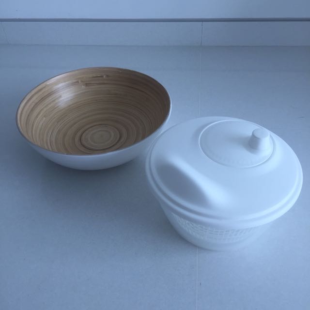 Set Of Ikea Rundlig Salad Bowl And Tokig Salad Spinner Home Appliances On Carousell