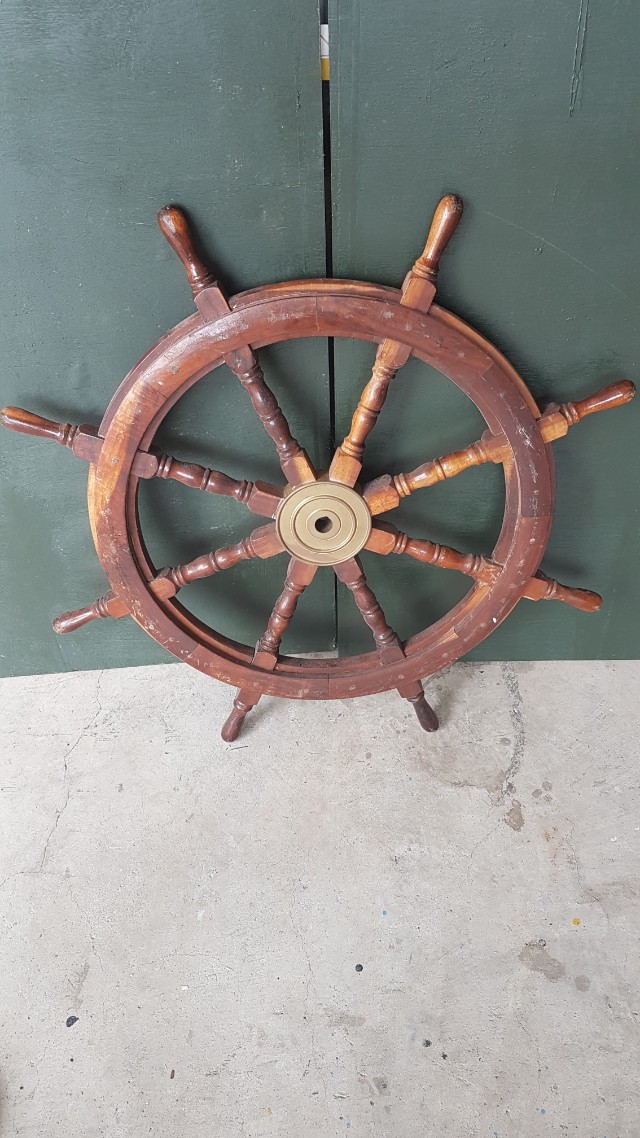 Antique Wooden Wheel, Furniture & Home Living, Home Decor, Vases