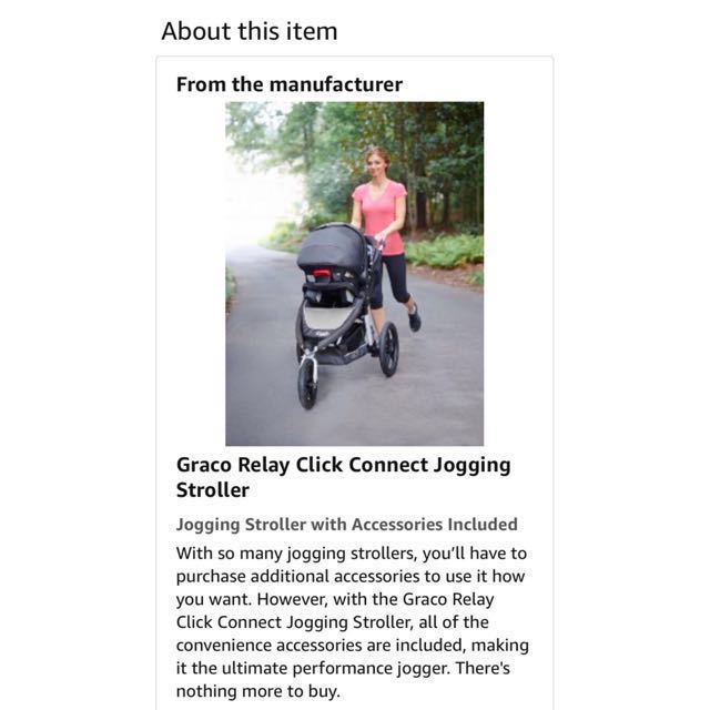 Graco Relay Click Connect Jogging stroller, Babies & Kids, Going Out