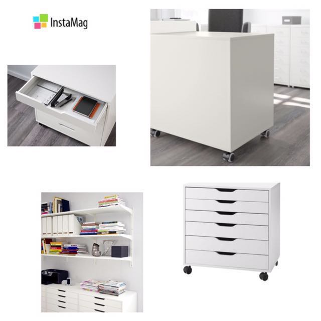 Ikea Alex Drawer Unit On Castors Furniture Shelves Drawers On Carousell