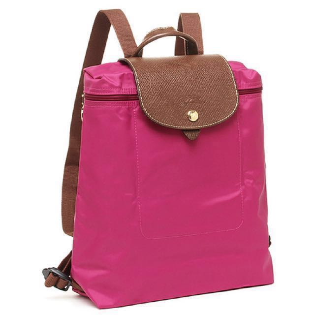 longchamp backpack pink