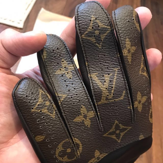 Louis Vuitton x Supreme Brown Leather LV Baseball Gloves