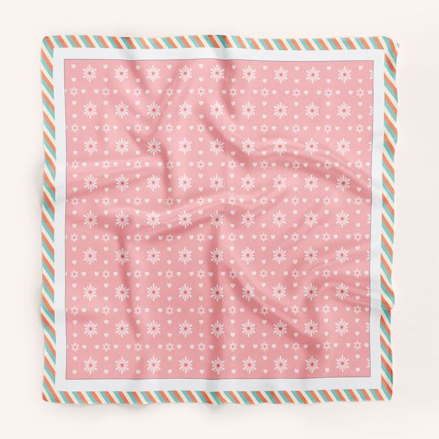 New Design Hijab Jilbab Kerudung Headscarf Satin Silk Motif