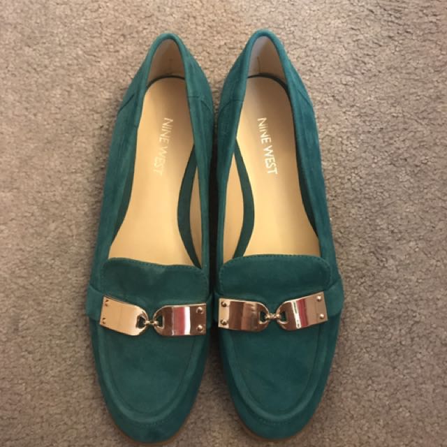 nine west blue flats