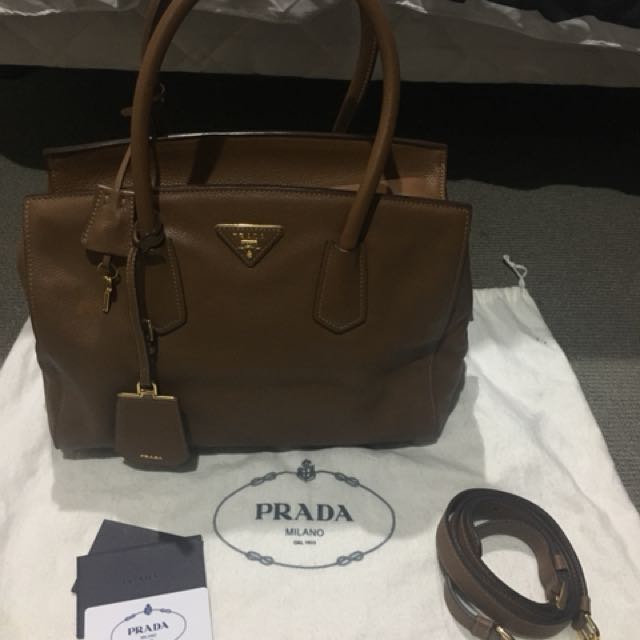 prada two way tote bag