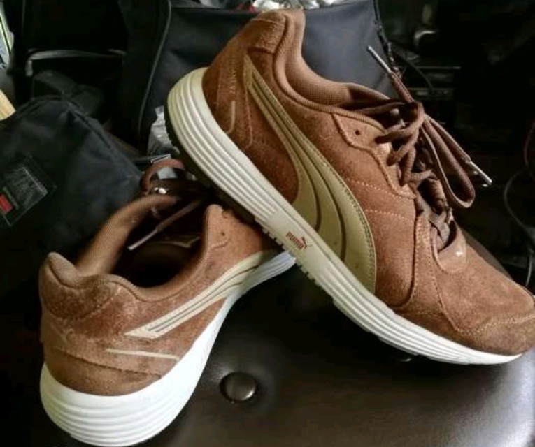 suede running shoes