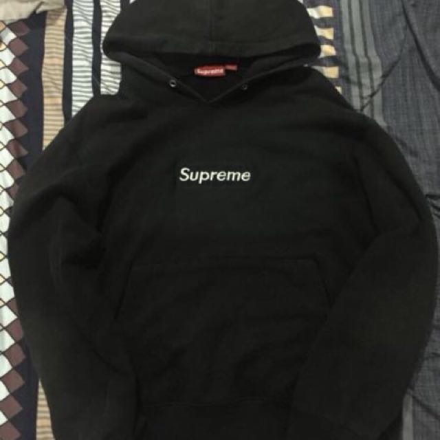 Supreme black on on sale black box logo hoodie