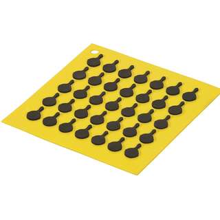 Lodge Silicone Square Trivet with Black Logo Skillets - Yellow