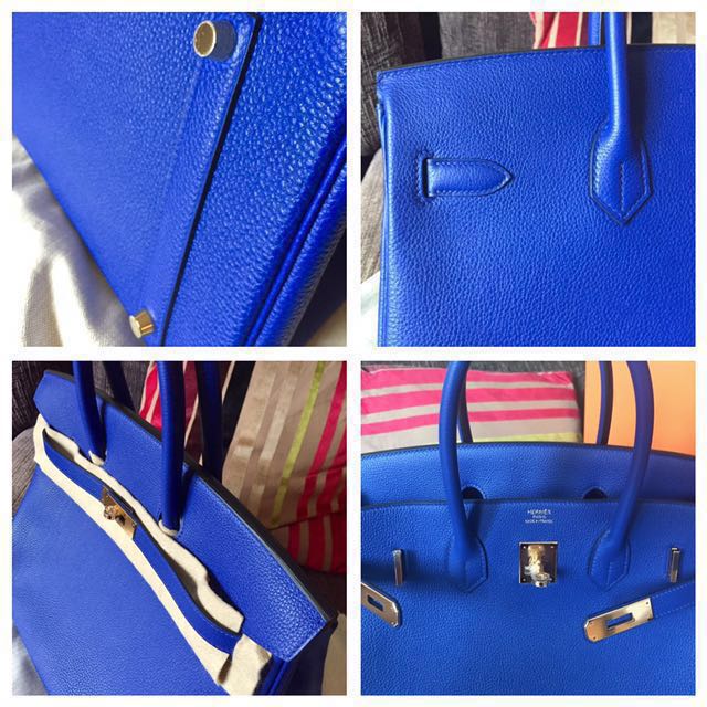 BRAND NEW HERMES BIRKIN 35 IN BLUE ELECTRIC TOGO WITH GHW, STAMP T