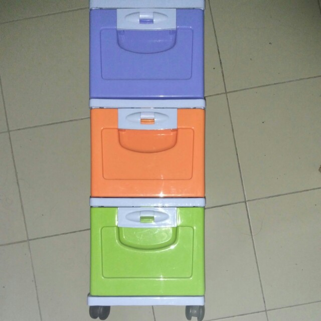 Adorable Brightly Coloured Plastic Drawers, Furniture & Home Living