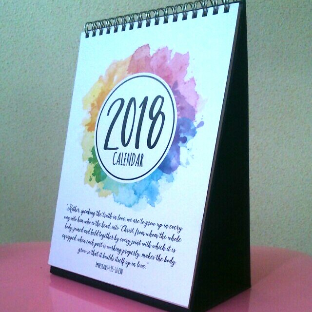 Customised 2018 Calendar With Bible Verse For Each Month