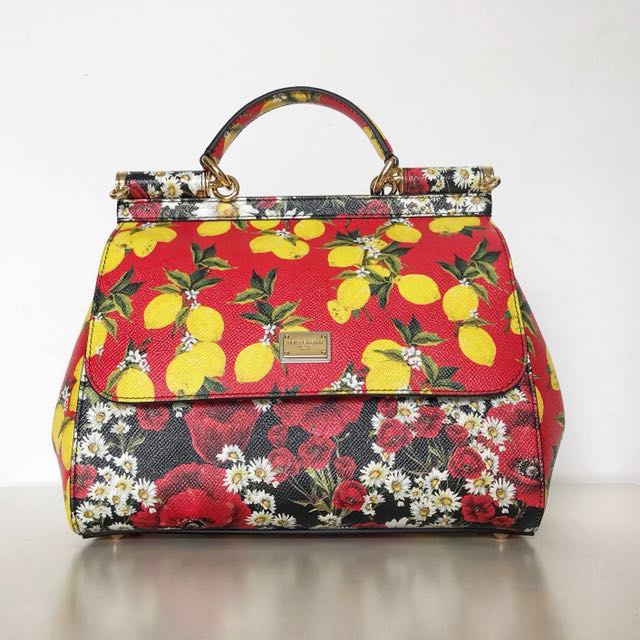 DOLCE & GABBANA Medium Miss Sicily Lemon Floral Print Bag (BNWT), Luxury,  Bags & Wallets on Carousell