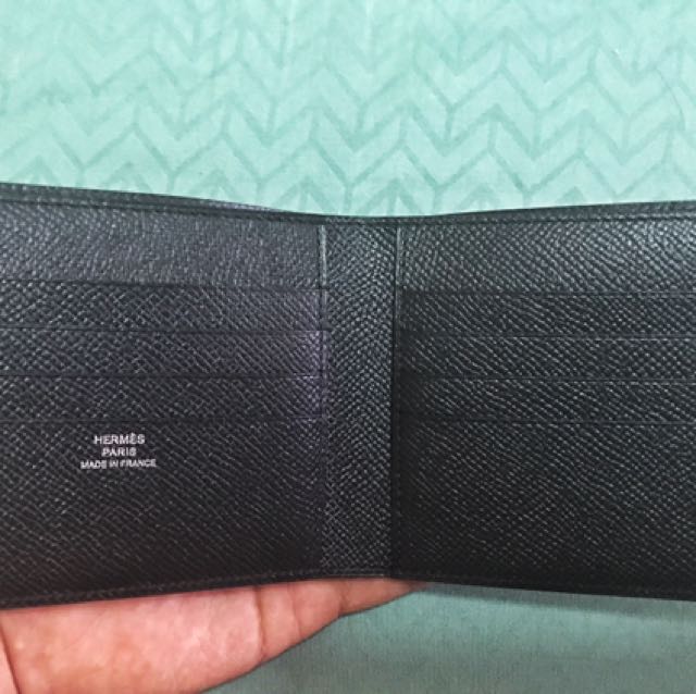 Hermes Wallet Portefeuille MC2 Copernic Matte Alligator Black