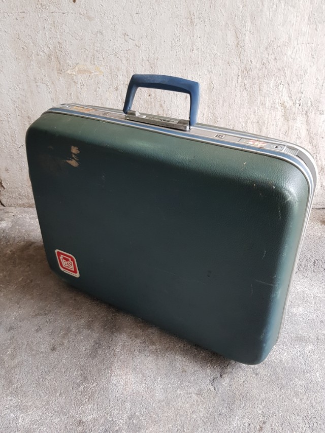 old hard suitcase