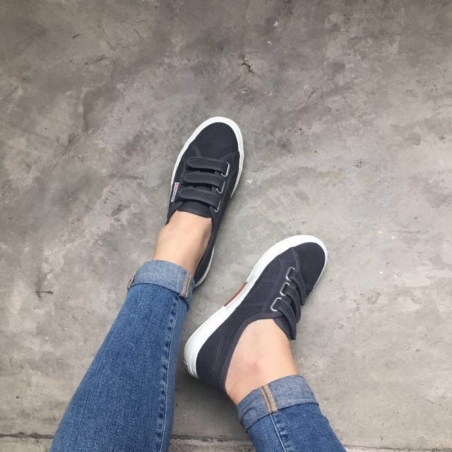 Superga strap navy store