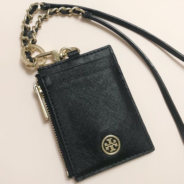 Tory burch outlet lanyard card holder