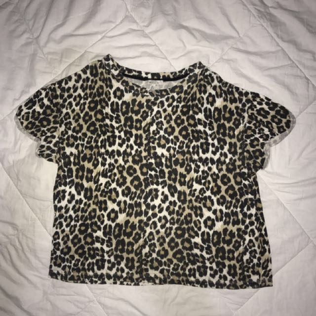 zara leopard t shirt