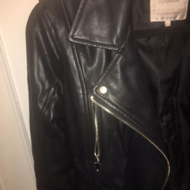 trf zara leather jacket