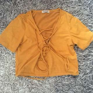 FASHIONNOVA suede crop top