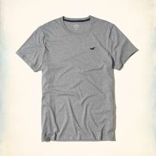 衝評價 小麥代購全新XS/S/M/L號 Hollister hco海鷗 灰色基本款圓領T恤
