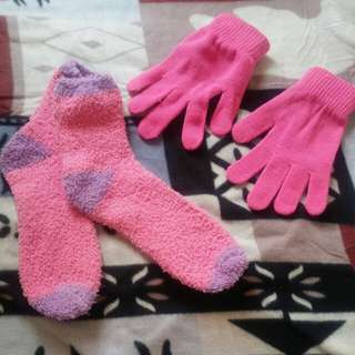 Winter Socks and Gloves Pair