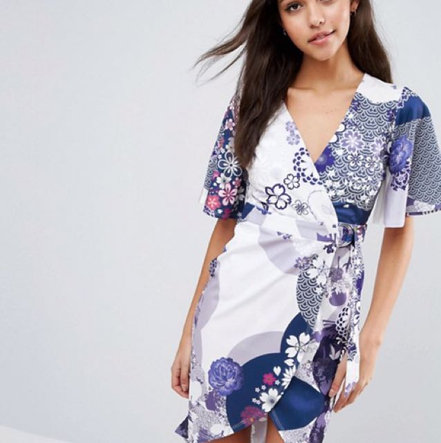 asos kimono wrap dress