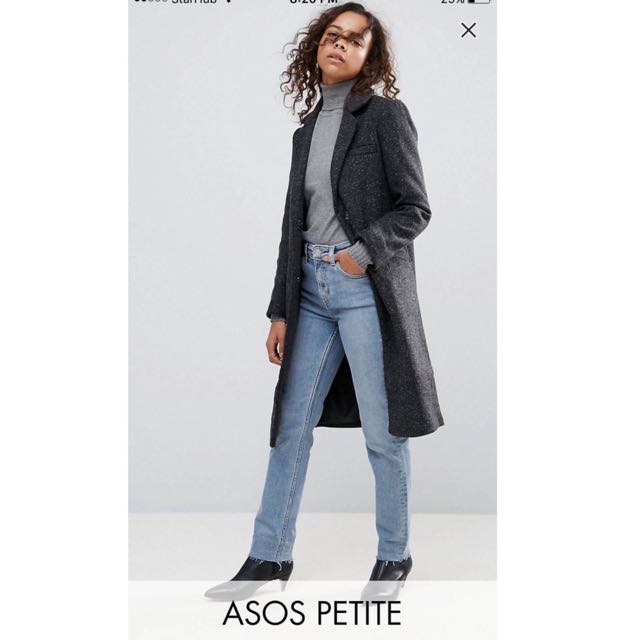 asos slim coat