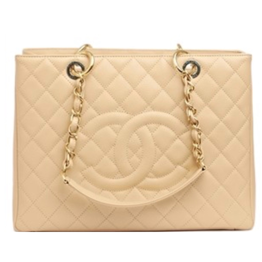 chanel gst beige gold hw