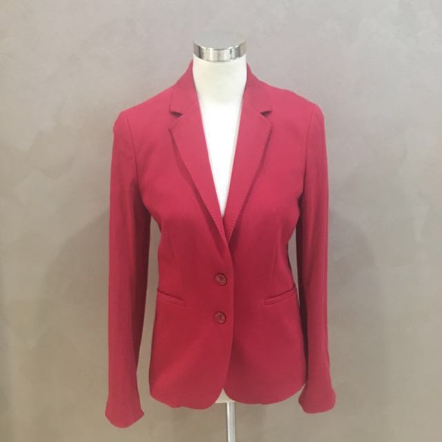 Authentic Massimo Dutti Red Jacket Euro 38 CNY Clearance Luxury Apparel on Carousell