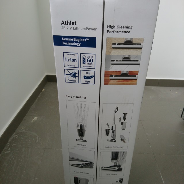 Bosch Athlet BCH6ATH25 Handstick Vacuum Cleaner (White), TV & Home