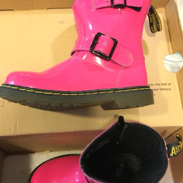 pink kids dr martens