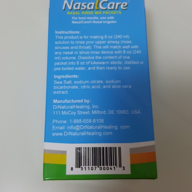 Dr Natural Healing Nasal Rinse Mix Packets Health Beauty Hand Foot Care On Carousell