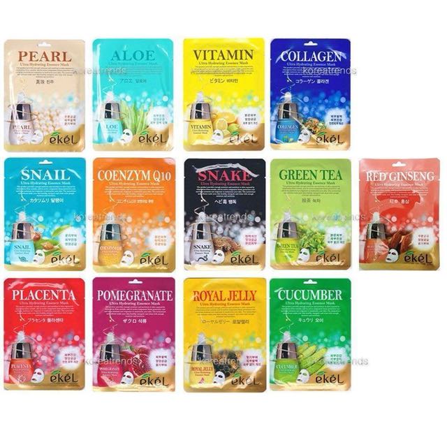 EKEL Face Mask (Category: Face Care) located in Manila. Submitted by k4beauty (Listing ID 149238740, Image 3). Description: Check US out on Shopee shopee.ph/k4Beauty.