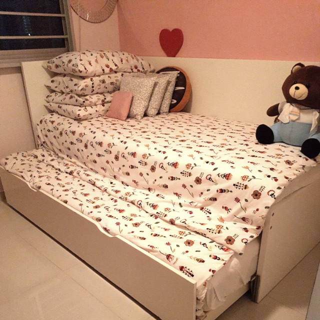 Price Reduced Ikea Malm Bed Frame W Pull Out Single Furniture Beds Mattresses On Carousell
