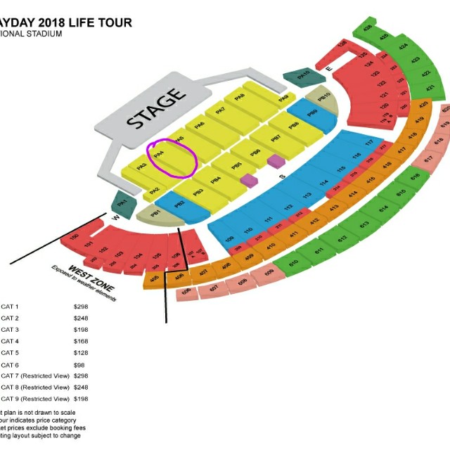 Mayday Singapore PA4 Row 24, Entertainment, Events & Concerts on Carousell