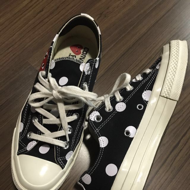 Comme des garcons converse uk polka dot shop