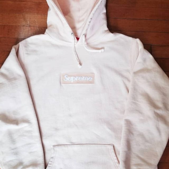 Supreme box logo hoodie peach new arrivals