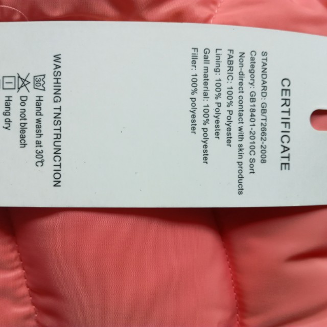 Winter Down Jacket (Category: Other Tops) located in Kuala Lumpur. Submitted by gglois (Listing ID 149122257, Image 2). Description: Pink color thick winter down coat. Good quality, new. Sell it because too small for me. Good for size m or s. Measurement guide : Shoulder 41cm Length 72 cm Hand length: 56 cm Chest 46cm.