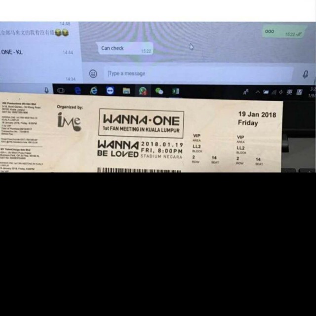 wanna one malaysia ticket