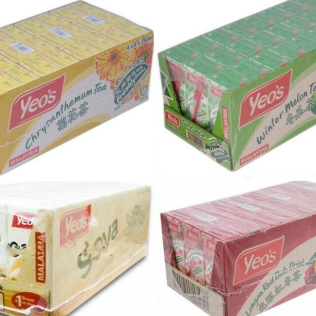 Yeos Air Kotak Teh Bunga / Yeo S Chrysanthemum Tea Tetra Pack 24 S X