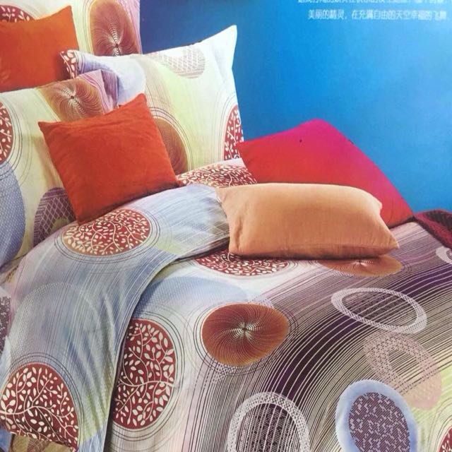 100 Cotton 4 In 1 Comforter Set Bedsheets King Size Only Home Furniture Furniture Fixtures Beds Mattresses On Carousell