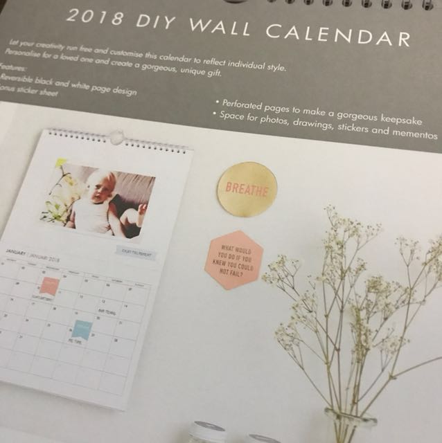 2018 Diy Wall Calendar Personalize You Own Books Stationery Stationery On Carousell