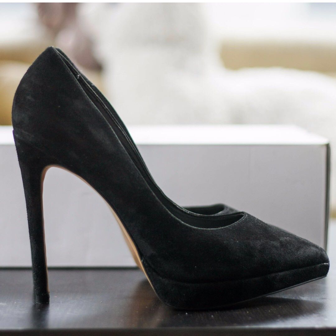 Aldo black velvet shoes sale