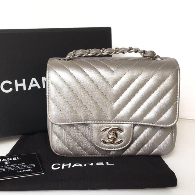 Authentic Chanel Mini Square Flap Bag, Luxury, Bags & Wallets on Carousell