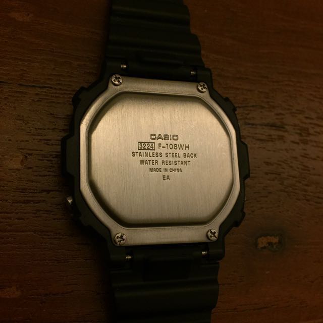 Casio f108wh water resistant deals