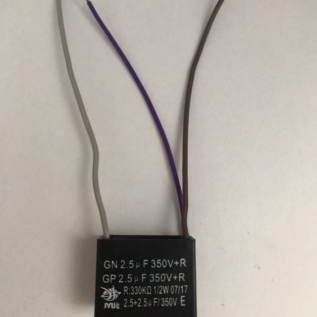 Ceiling Fan Capacitor 2 5uf 2 5uf 3 Wires Electronics