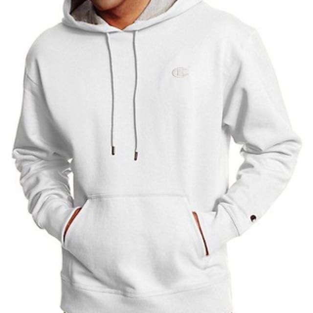 white champion powerblend hoodie