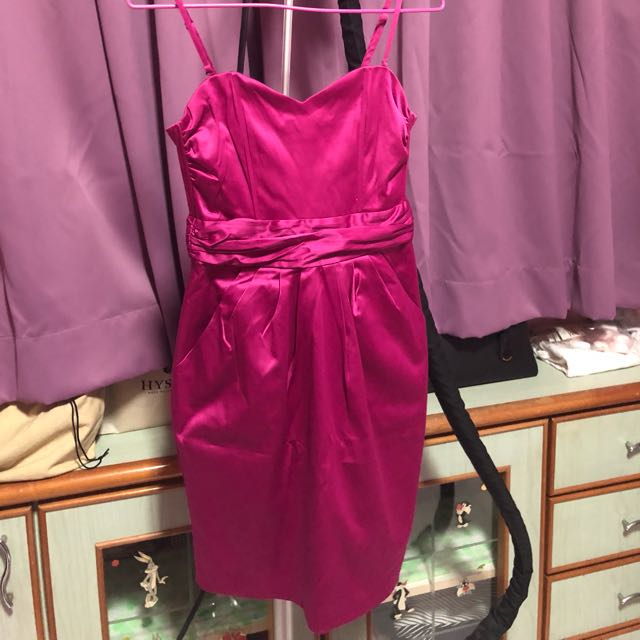 h&m fuchsia dress
